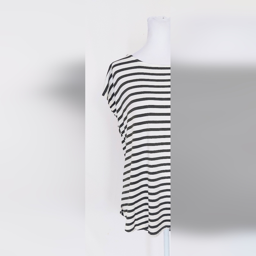 Green Envelope Los Angeles Short Sleeve Shirt Sz Large Green White Stripe NWT - Picture 2 of 10